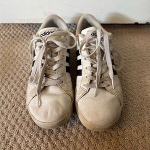 Adidas Neo White Sneakers with Black Accents